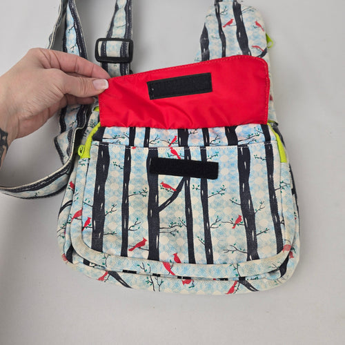 KAVU Rope Sling Bag Woodland Bird Print Crossbody Backpack