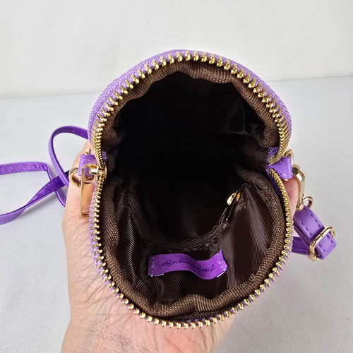Indigenous Inspired Purple Crossbody Phone Bag Moon Maiden Art Purse