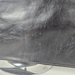 Vintage Lucky Girl Some Girls Black Leather Shoulder Bag Y2K