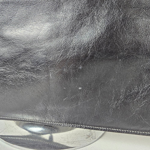 Vintage Lucky Girl Some Girls Black Leather Shoulder Bag Y2K