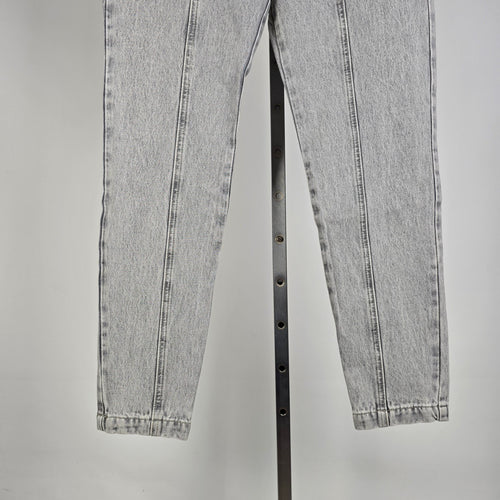 Circle of Trust BODI High Rise Grey Acid Wash Waist Tie Tapered Jeans Size 28