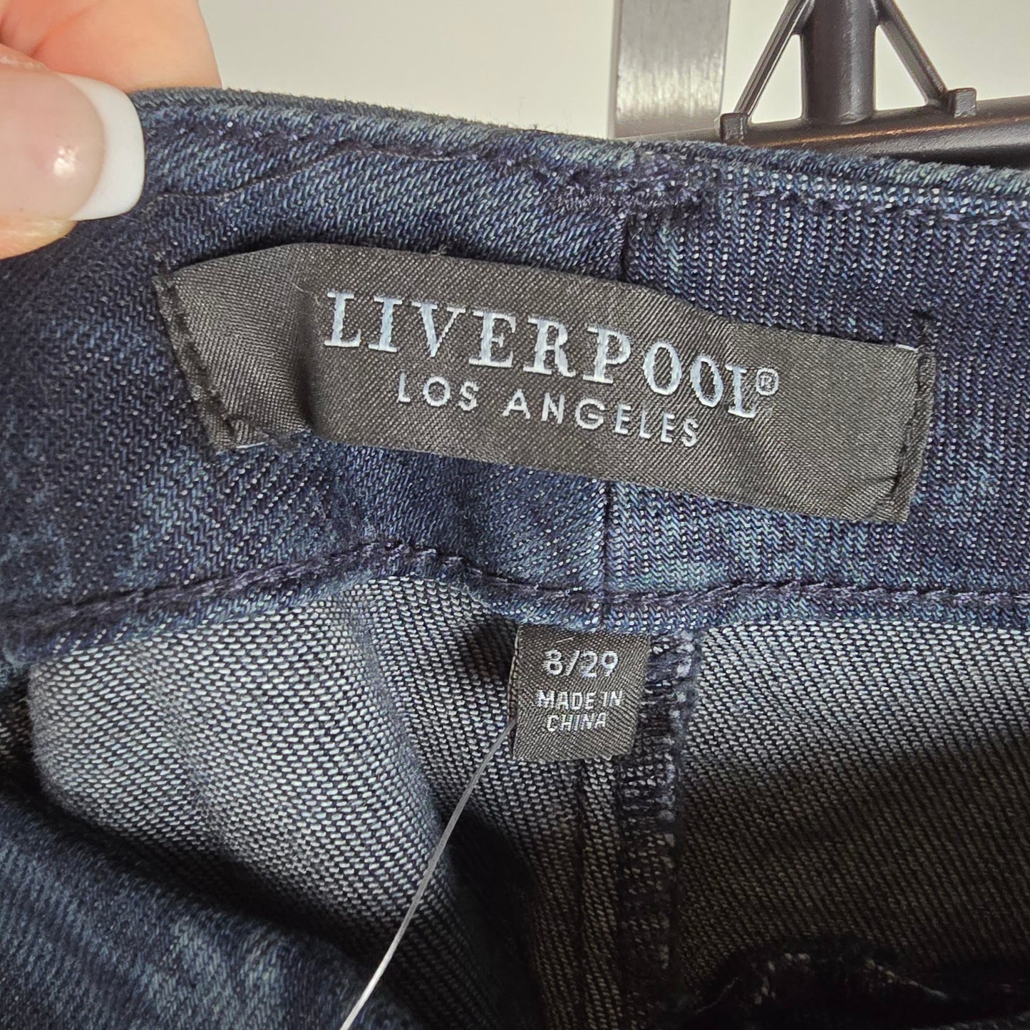 Liverpool Los Angeles Kelsey Flare Blue Floral Flare Leg Trousers 8/29