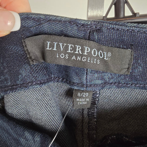 Liverpool Los Angeles Kelsey Flare Blue Floral Flare Leg Trousers 8/29