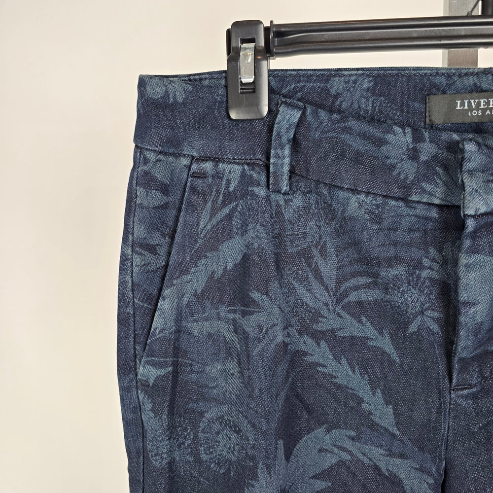 Liverpool Los Angeles Kelsey Flare Blue Floral Flare Leg Trousers 8/29