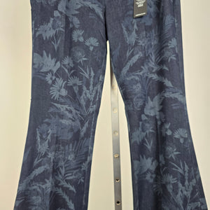 Liverpool Los Angeles Kelsey Flare Blue Floral Flare Leg Trousers 8/29