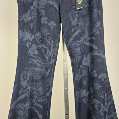 Liverpool Los Angeles Kelsey Flare Blue Floral Flare Leg Trousers 8/29