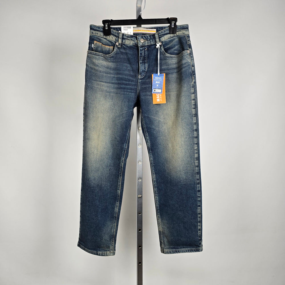 NWT MAC Jeans Straight Fit Straight Leg Cropped Denim Jeans  Size 36x28