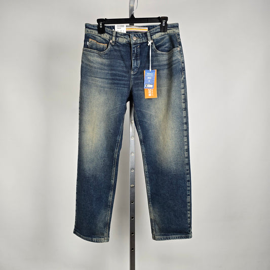 NWT MAC Jeans Straight Fit Straight Leg Cropped Denim Jeans  Size 36x28