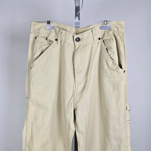 Kuwalla Carpenter Pants Cream Wide Leg Cotton Size 32