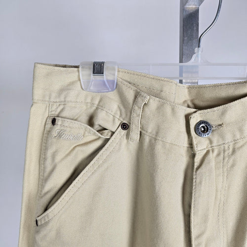 Kuwalla Carpenter Pants Cream Wide Leg Cotton Size 32