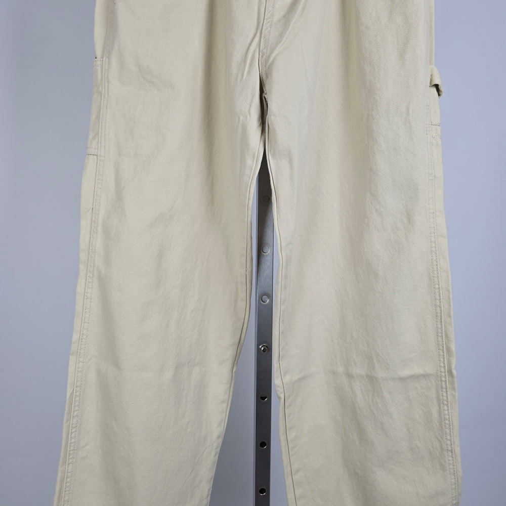 Kuwalla Carpenter Pants Cream Wide Leg Cotton Size 32