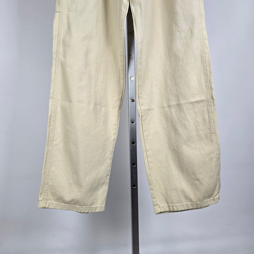 Kuwalla Carpenter Pants Cream Wide Leg Cotton Size 32