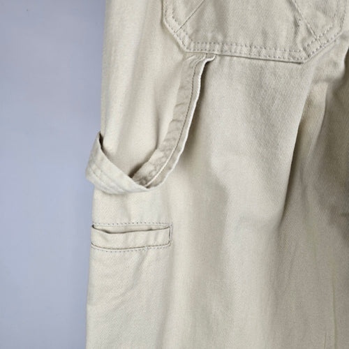 Kuwalla Carpenter Pants Cream Wide Leg Cotton Size 32