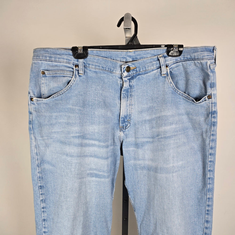 Vintage Wrangler Denim Jeans Cropped Raw Hem Light Wash Size L/XL