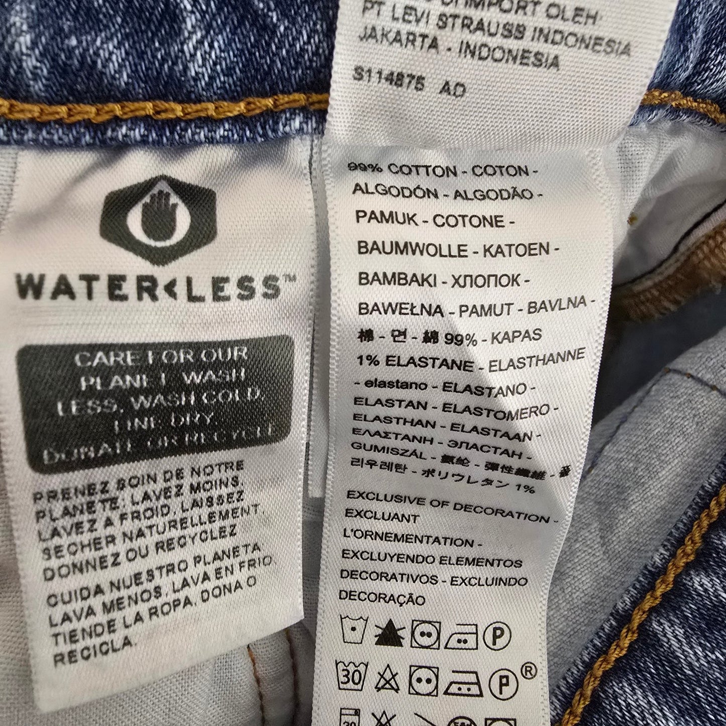 Levi’s 501 Two Tone Straight Leg Cropped Jeans Size 31