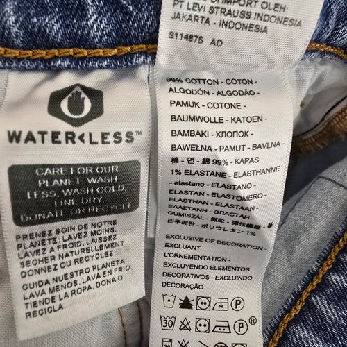 Levi’s 501 Two Tone Straight Leg Cropped Jeans Size 31
