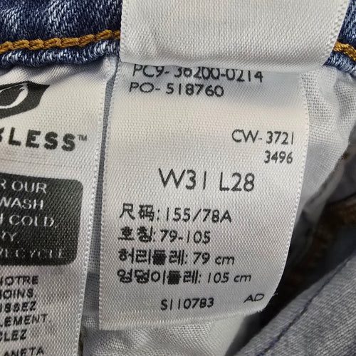 Levi’s 501 Two Tone Straight Leg Cropped Jeans Size 31
