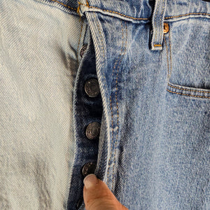 Levi’s 501 Two Tone Straight Leg Cropped Jeans Size 31