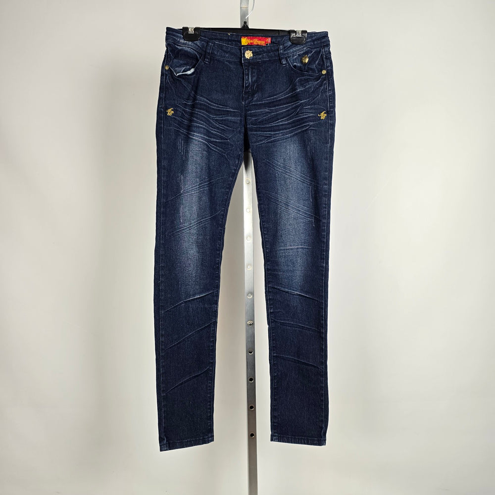 Vintage Apple Bottoms Dark Wash Embroidered Jeans Size 7/8