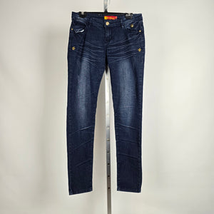 Vintage Apple Bottoms Dark Wash Embroidered Jeans Size 7/8
