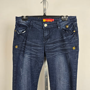 Vintage Apple Bottoms Dark Wash Embroidered Jeans Size 7/8