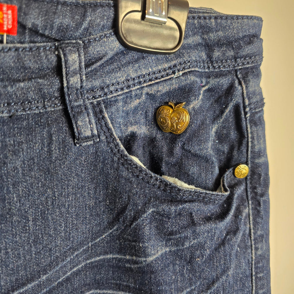 Vintage Apple Bottoms Dark Wash Embroidered Jeans Size 7/8