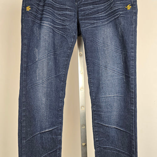 Vintage Apple Bottoms Dark Wash Embroidered Jeans Size 7/8
