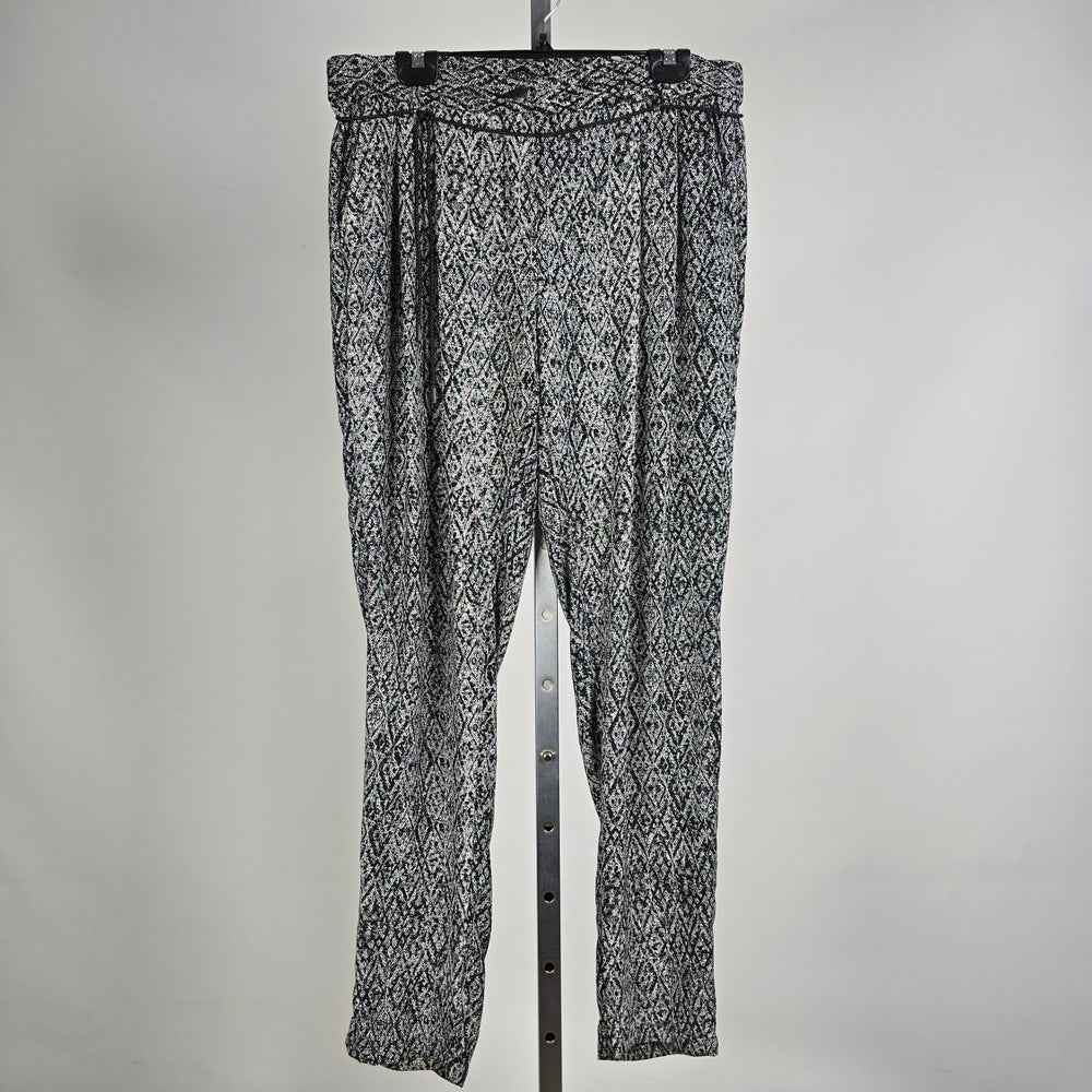 Sandwich_ Black White Printed Tapered Rope Belt Pants Size M