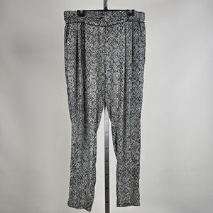 Sandwich_ Black White Printed Tapered Rope Belt Pants Size M