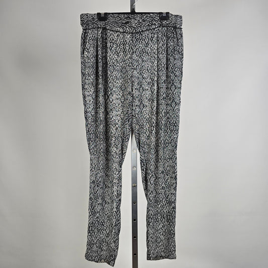 Sandwich_ Black White Printed Tapered Rope Belt Pants Size M