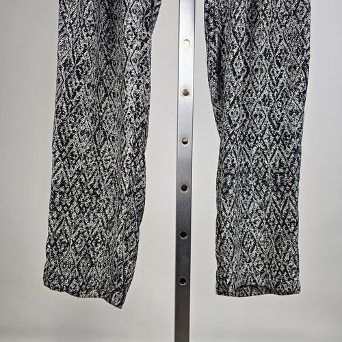 Sandwich_ Black White Printed Tapered Rope Belt Pants Size M