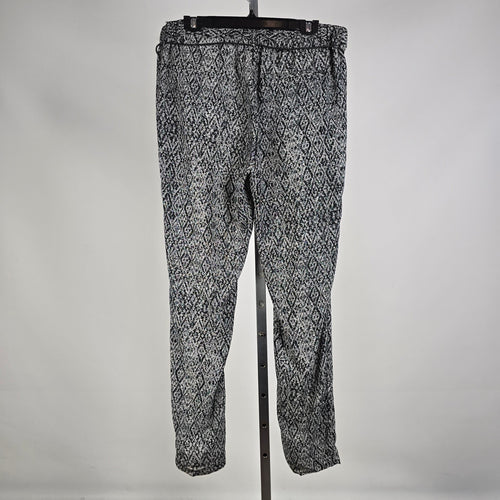 Sandwich_ Black White Printed Tapered Rope Belt Pants Size M