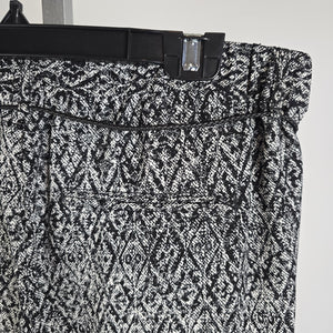 Sandwich_ Black White Printed Tapered Rope Belt Pants Size M