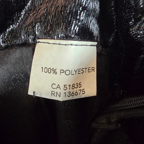 Orly Black Crushed Velvet Flare Pants Size M