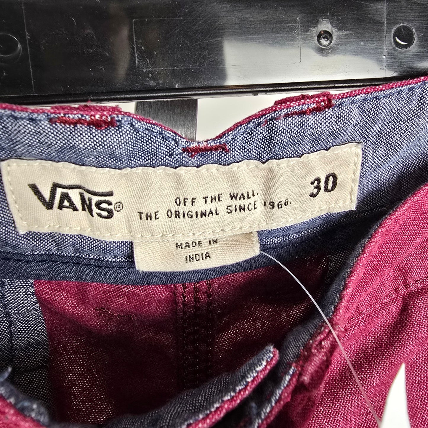 Vans Pink Chambray Bermuda Shorts Size 30