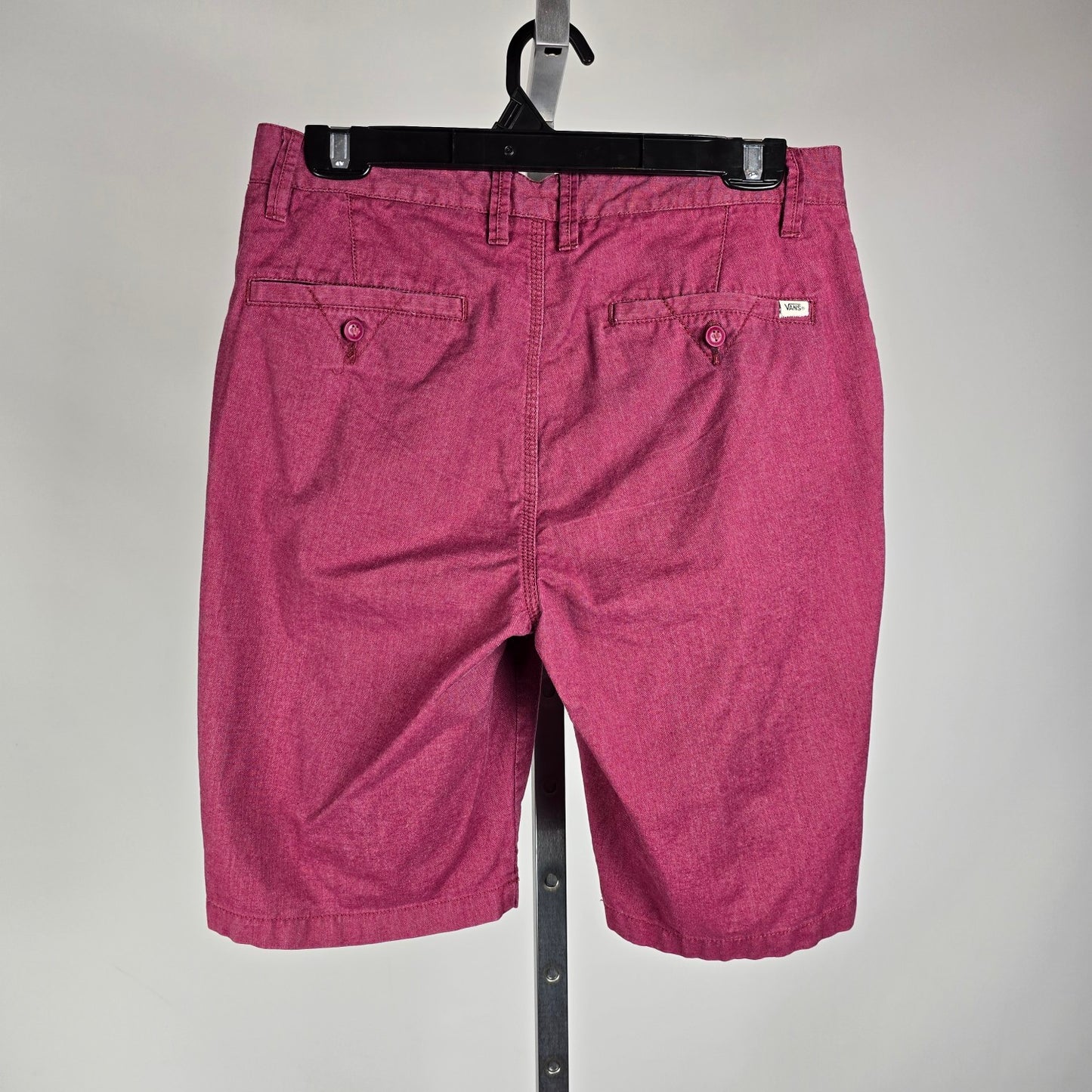 Vans Pink Chambray Bermuda Shorts Size 30