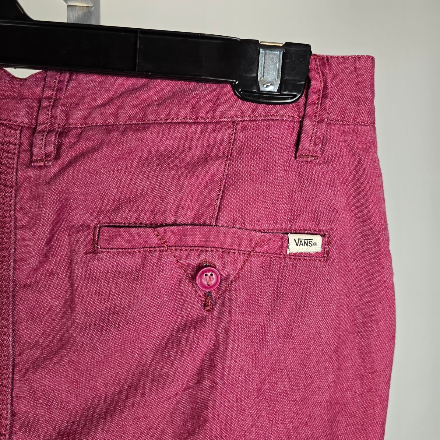Vans Pink Chambray Bermuda Shorts Size 30