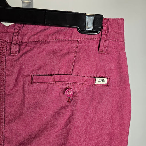 Vans Pink Chambray Bermuda Shorts Size 30