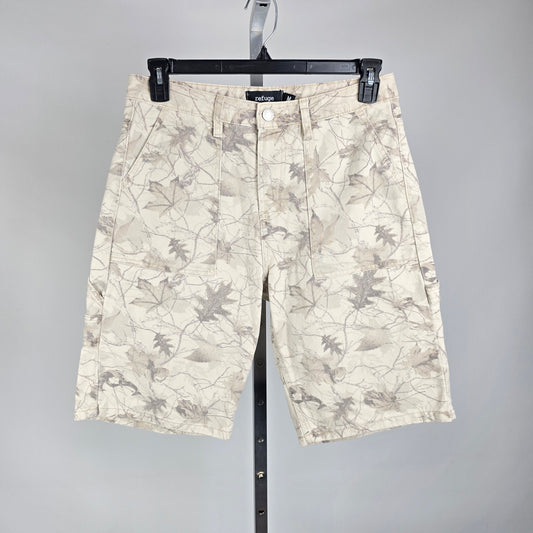 Refuge Beige Woodland Camo Bermuda Shorts Size M