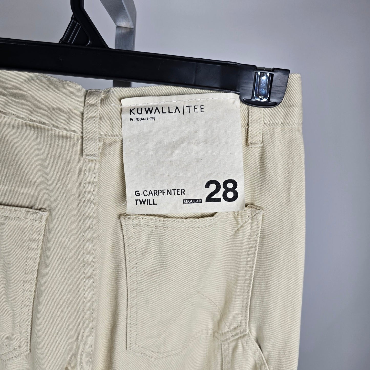 Kuwalla Tee Women’s G-Carpenter Cream Wide Leg Pants Size 28