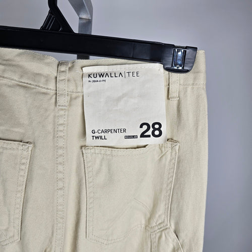 Kuwalla Tee Women’s G-Carpenter Cream Wide Leg Pants Size 28