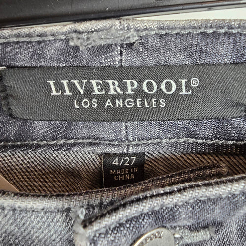 Liverpool Los Angeles Kessler Raw Hem Cropped Flare Jeans Size 4/27