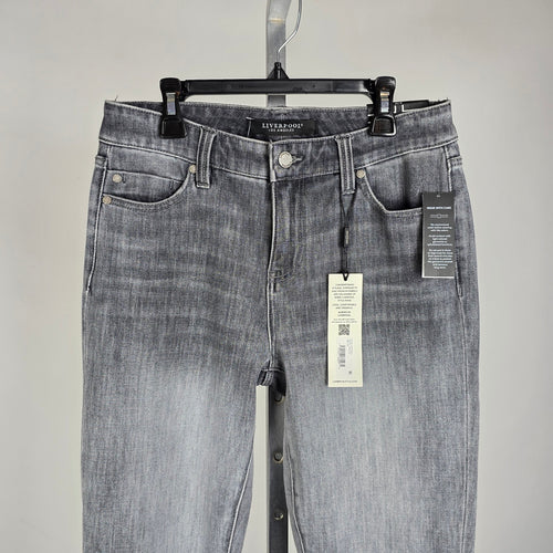 Liverpool Los Angeles Kessler Raw Hem Cropped Flare Jeans Size 4/27