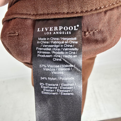 Liverpool Los Angeles Brownstone Slim Taper Trouser Pants Size 16/33