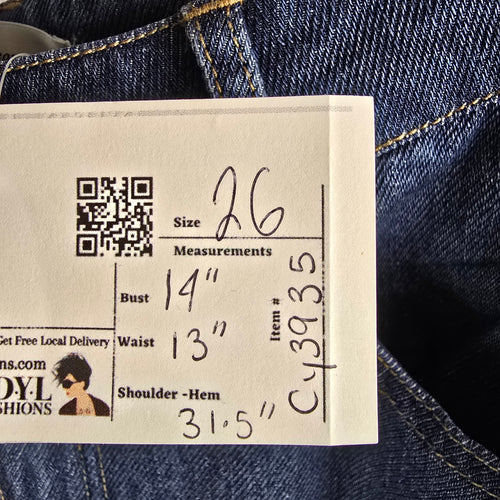 InWear Mable Wide Leg Dark Blue Denim Jeans Size 26 NWT