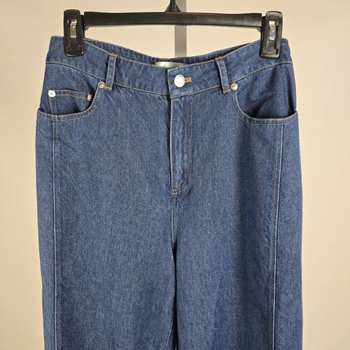 InWear Mable Wide Leg Dark Blue Denim Jeans Size 26 NWT