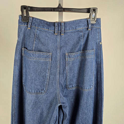 InWear Mable Wide Leg Dark Blue Denim Jeans Size 26 NWT