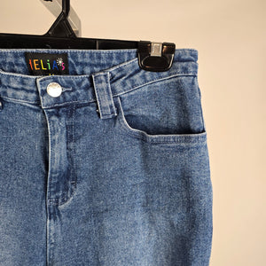 dELiA*s Y2K Distressed Bell Bottom Flare Jeans Size M