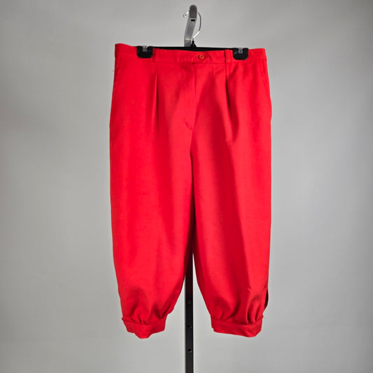Vintage Sears Red Capris Pants Size S/M