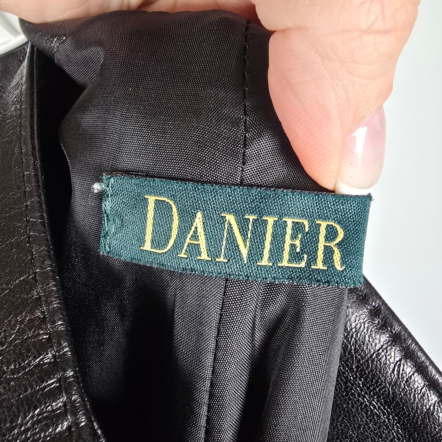 Vintage Black Leather Flare Pants by Danier Leather Bell Bottoms Size 8